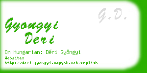 gyongyi deri business card