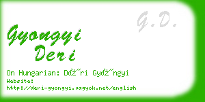 gyongyi deri business card